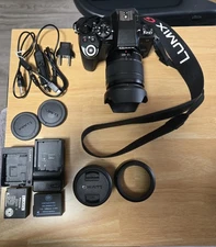 Panasonic LUMIX G85 4K, 12-60mm Mirrorless Camera with accessories + 25mm lens