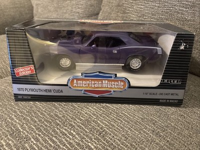 ERTL AMERICAN MUSCLE COLLECTORS EDITION PURPLE 1970 PLYMOUTH HEMI 'CUDA 1:18 NIB