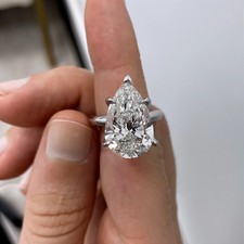 6.00Ct Pear-Cut Lab Grown Diamond EF/VS1 Soli...