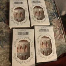 Lot Of 4 Shiny Finish PressOn Nails Brand New In Box