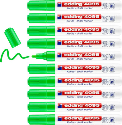 4095 Chalk Marker - Light-Green - 10 Chalk Pens - round Tip 2-3 Mm - Medium-Tipp