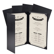 WeChef Restaurant Menu Covers 8.5x14" 2 Page 4.25x14" Half Page Wine List 5Pcs