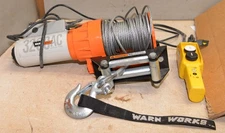 Warn winch 3200 AC shop barn garage vintage tool auto body lift 120 volts