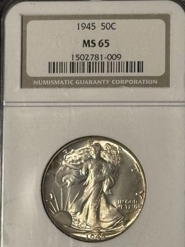1945 Liberty Walking Half Dollar  NGC MS65  *Very Nice Toning*
