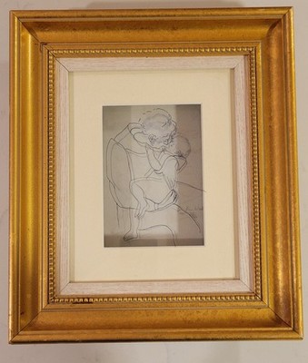 ''Mothers Kiss'' 1995 Art ByJean Pierre  Weill 251/350, 3D Etched Glass W/Frame