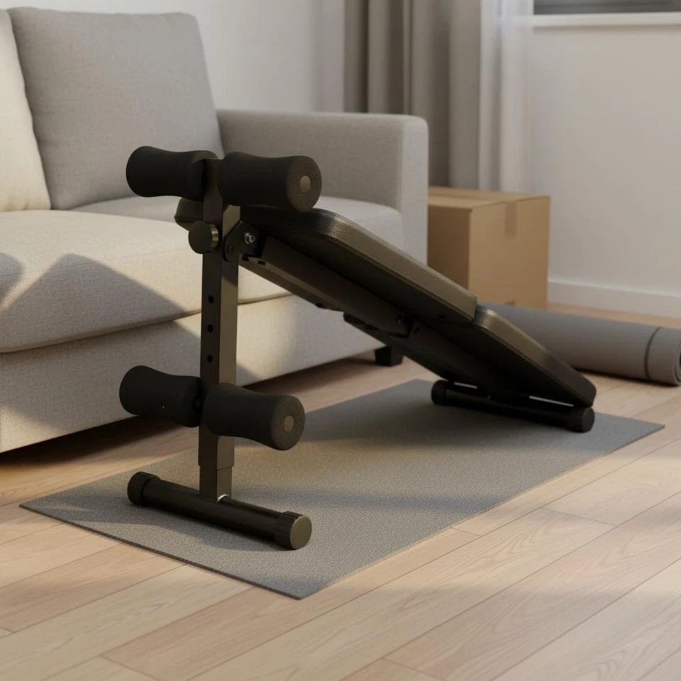 Banc de Redressements Assis Inclinable Incliné Banc de Musculation Pliable - Photo 1/4