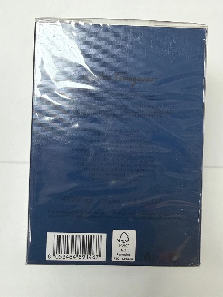 Salvatore Ferragamo ACQUA ESSENZIALE BLU PERFUME para hombres 3,4 OZ 100 ML EDT SELLADO Foto 4 de 4