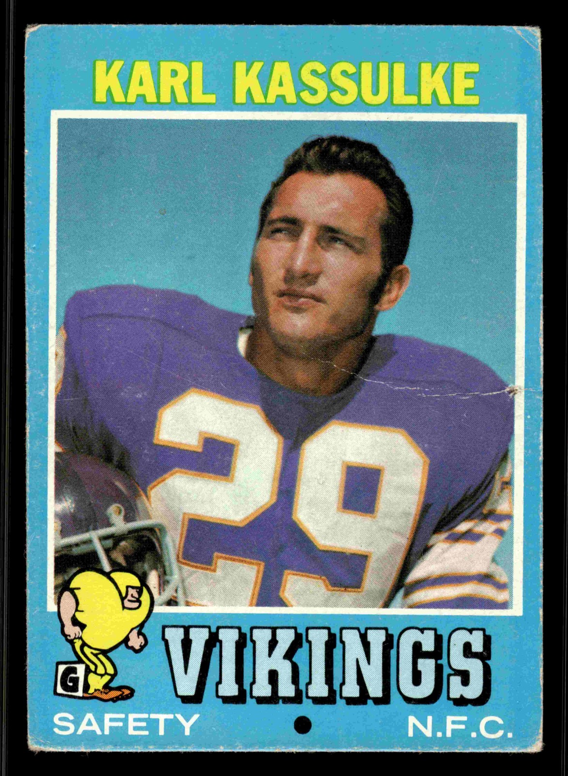 1971 Topps #46 Karl Kassulke RC - Minnesota Vikings (Low Grade)