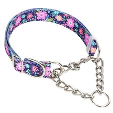 Martingale Collar for Dogs with Nylon  Steel Chain Limited Cinch Design, Boh...