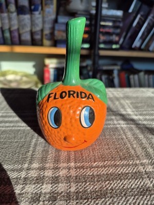 Vintage Florida Orange Big Eyes Nose Face Souvenir Made In Taiwan 