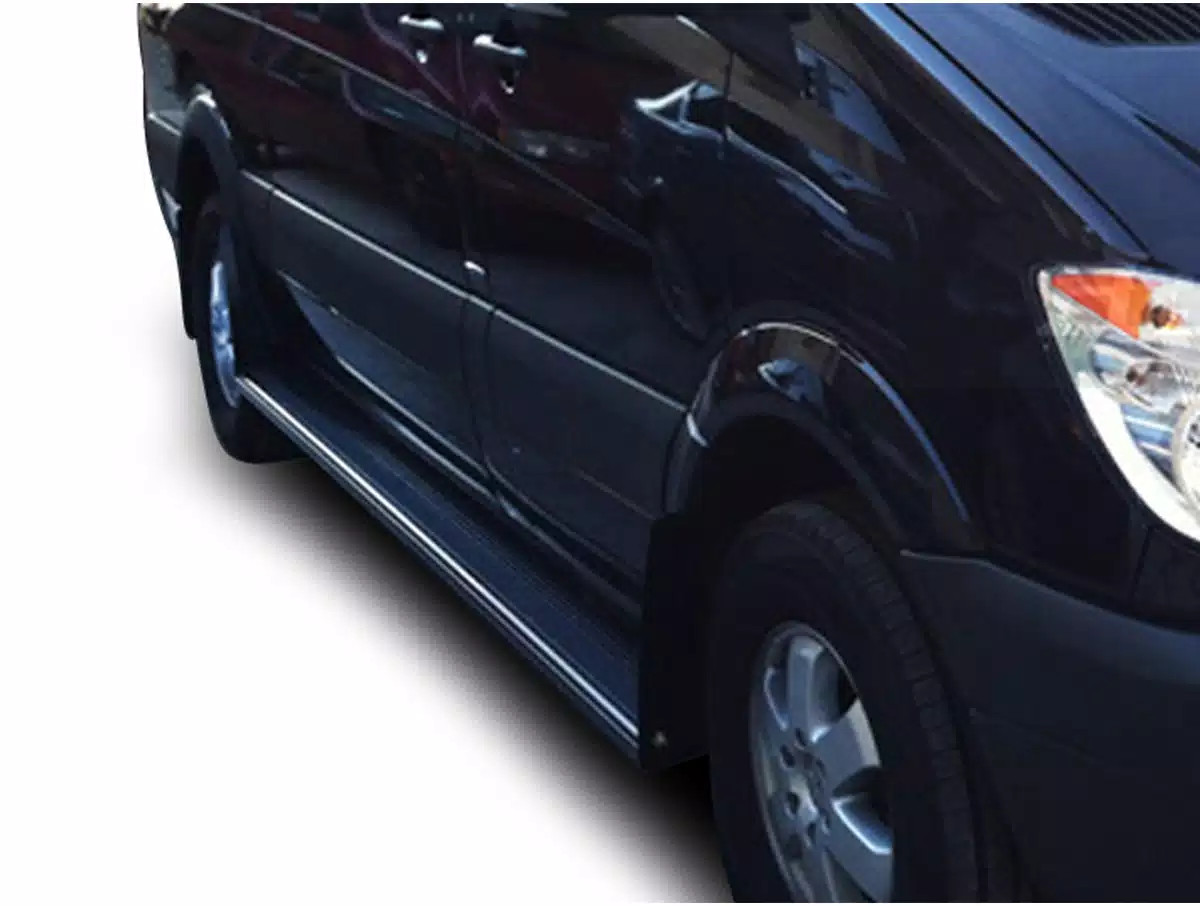 Black Horse Running Boards Black Aluminum RUN102A