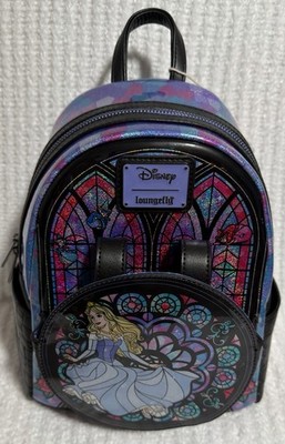 Disney Loungefly Aurora Sleeping Beauty Stained Glass Mini  display picture 3