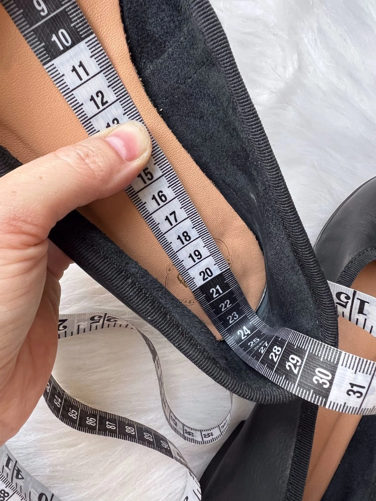 DUNE LONDON Lavorazione Artigiana Black Ballet Flats Size EU 37 US 6.5 UK 4