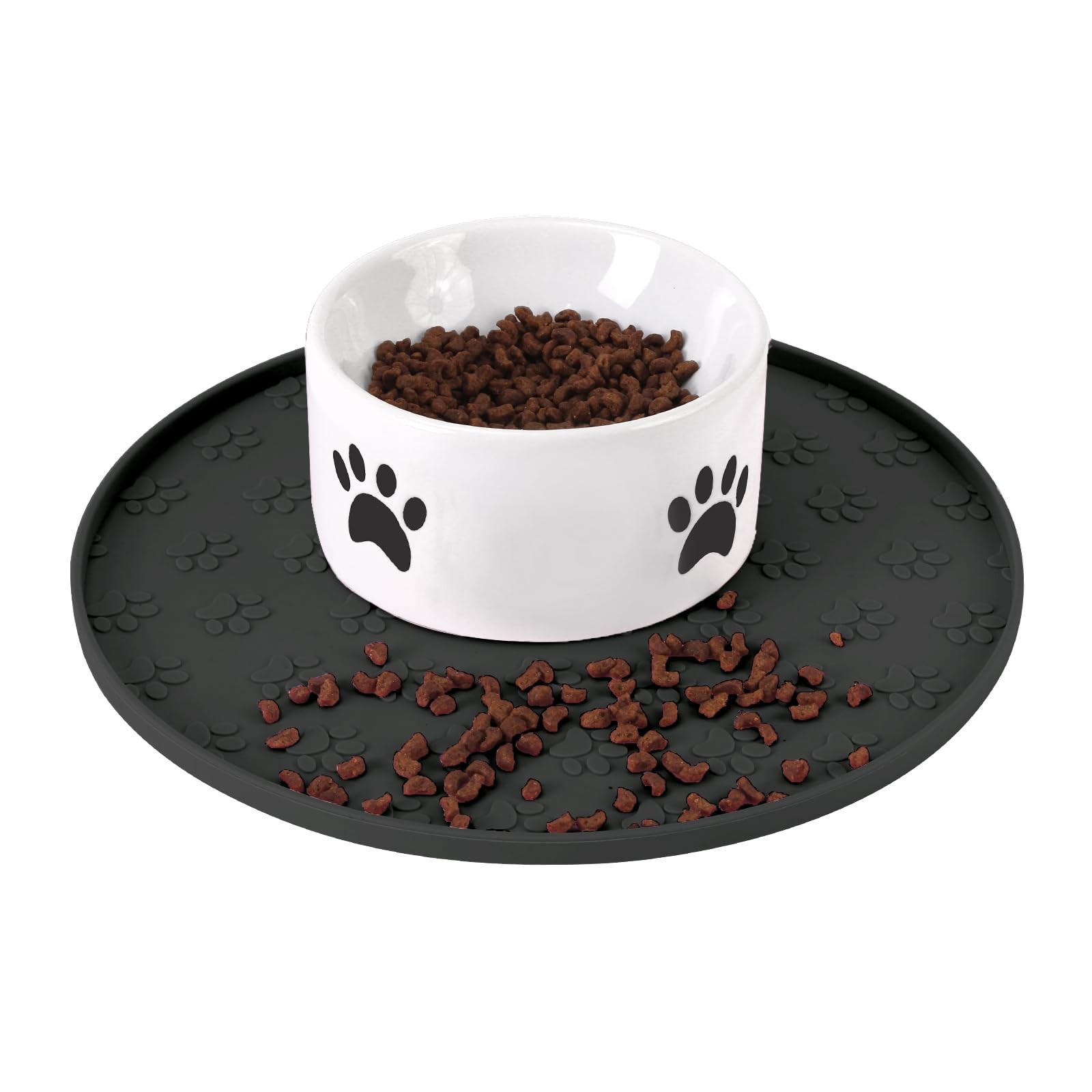 Mat - Waterproof Dog & Cat Feeding Mat With High Lip To Pre...