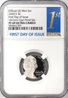 2020 S Proof Jefferson Nickel, NGC PF 69 Ultra Cameo, First Day of Issue!