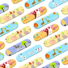 Cute Bandages 100 Count Water Resistant Breathable Bandages Cute Cartoon Adhe...