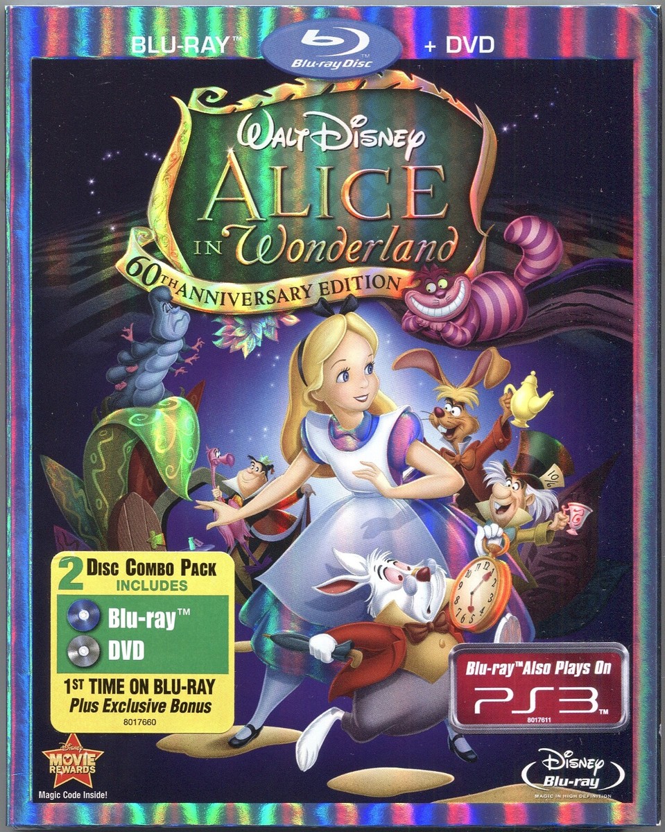 Walt Disney ALICE IN WONDERLAND 60th Anniversary Edition BLU-RAY +