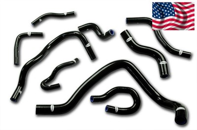 Honda Civic D-Series D15B EK3 Silicone Radiator Hose Kit 96 97 98 Black 9pcs