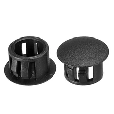 30Pcs 1/2" Hole Plugs, Plastic Hole Plugs Circular Hole Plug Cover, Black