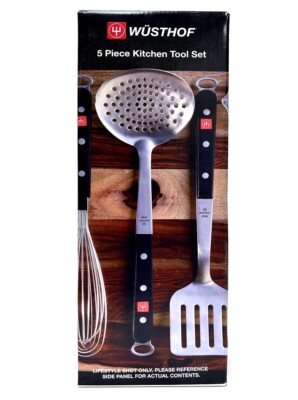 Wusthof 5 Piece Kitchen Tool Set Skimmer Spoons Spatula Ladle New In Box