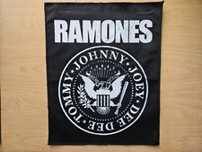 RAMONES, CANVAS SCREEN PRINTED LARGE BACK PATCH