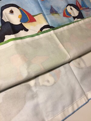 Strofinaccio Da Cucina In Cotone Emma Ball Con Puffin E Uccelli - 48x70 Cm - Prodotto UK
