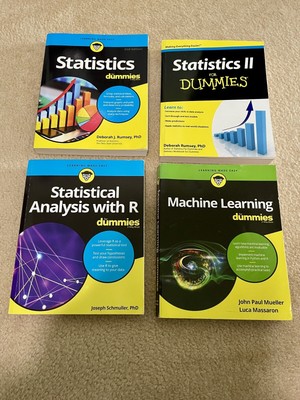 Statistics for Dummies SET (Stats I, Stats II, & Stats with R) - FREE SHIPPING