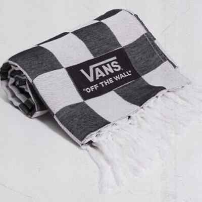 VANS Family Collection Black/White Checkerboard Throw Blanket