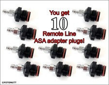 PAINTBALL REMOTE LINE ASA MALE GUN MARKER ADAPTER PLUG 10PCS