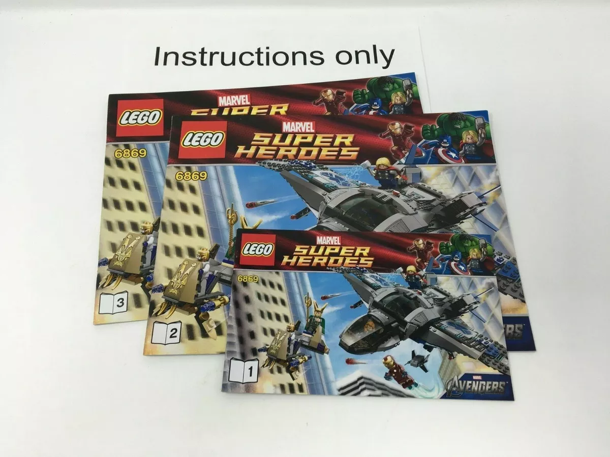 ONLY instructions Lego 6869 Quinjet Aerial Battle Marvel Super Heroes no bricks