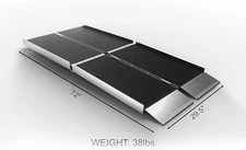EZ-ACCESS Suitcase 6 Ft Trifold Portable Aluminum Folding Ramp w/ Slip-Resistant
