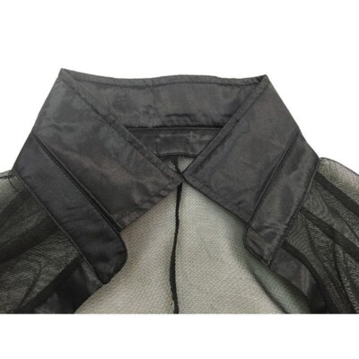 Noir/Violet Chemisier Haut Chemise Femme Décontracté Transparent