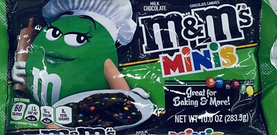 M&M's Milk Chocolate Minis Baking Chocolate Bits Candies 10 oz Bag