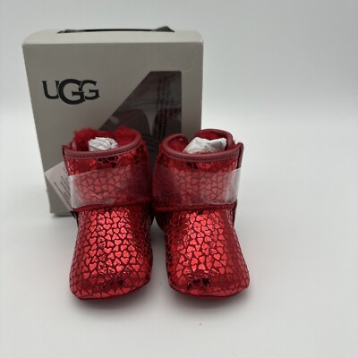 UGG Classic Jesse Bow II Gel Hearts rot Baby Stiefel XS 0-6 Monate