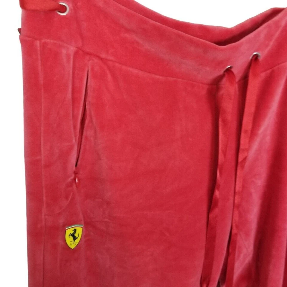 Calça de moletom Puma X Scuderia Ferrari Race feminina GG rosa cordão perna reta - Imagem 3 de 4