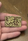 Vintage Miriam Haskell Floral Brooch Gold Tone Filigree Signed Nice!