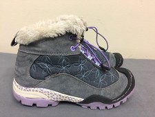 Jambu Kids Girls Magnolia Boot - suede/textile upper Size 2 M Grey/Purple