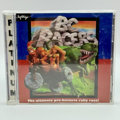 BC Racers PC CD-ROM DOS Case Insert and Disk 1996 Softkey