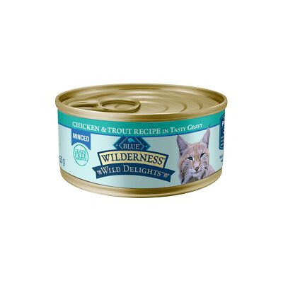 Blue Buffalo Wilderness Wild Delights Grain Free Wet Cat Food Chicken Trout 2...