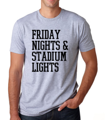 FRIDAY NIGHTS & STADIUM LIGHTS football sports college Crew Neck Men's T-Shirt
