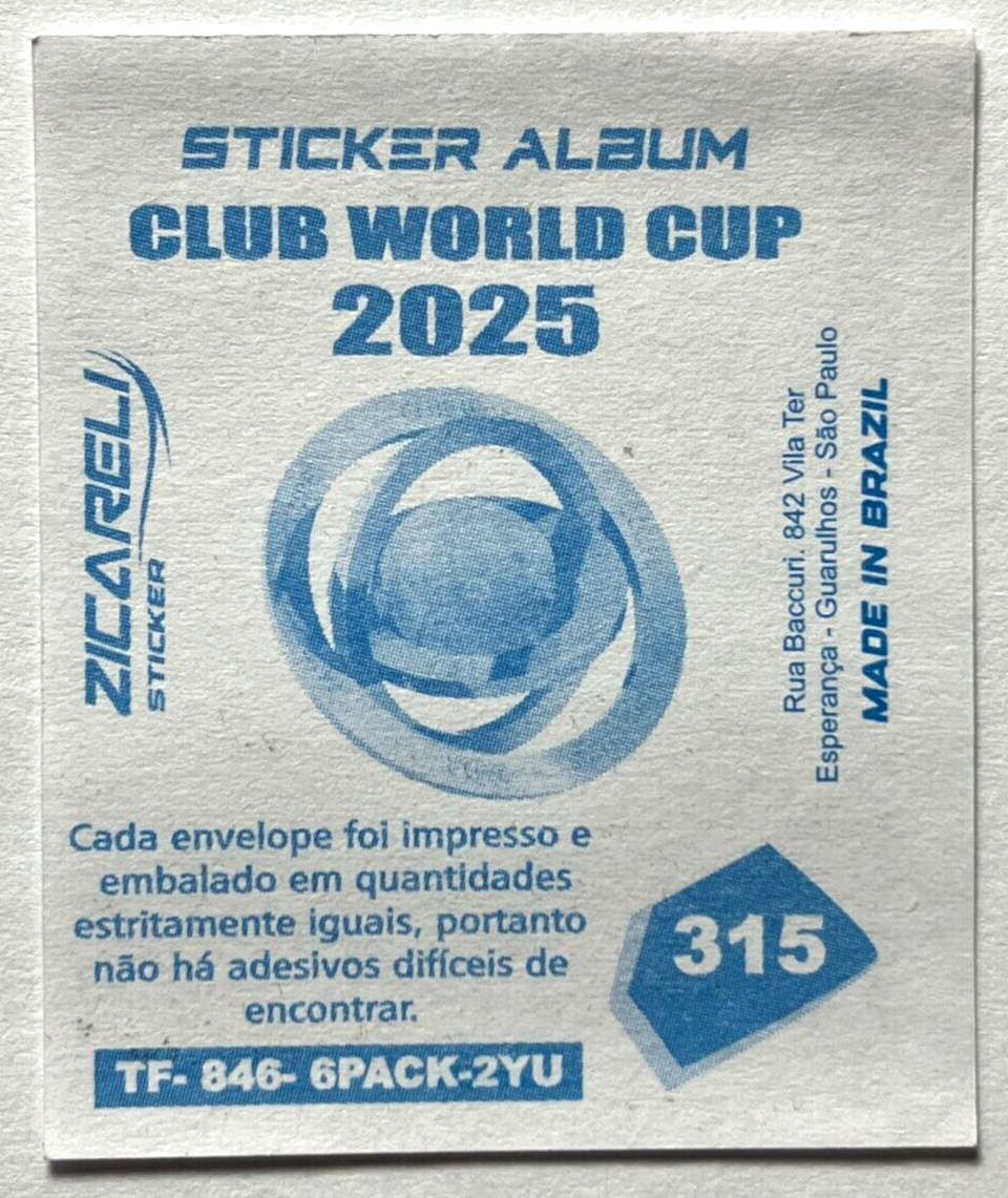2025 FIFA CLUB WORLD CUP Zicareli Sticker #315 H. TAMBAKTI AL