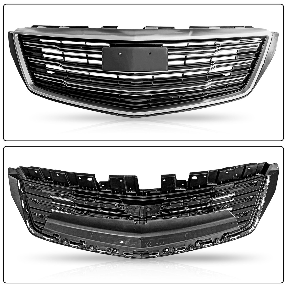 For 18-19 Cadillac XTS Black Front Upper Chrome Grill | eBay