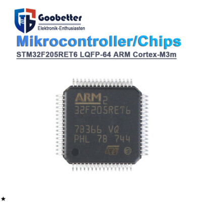 STM32F205RET6 LQFP-64 ARM Cortex-M3 32-Bit Mikrocontroller-Chip Mikroprozessor