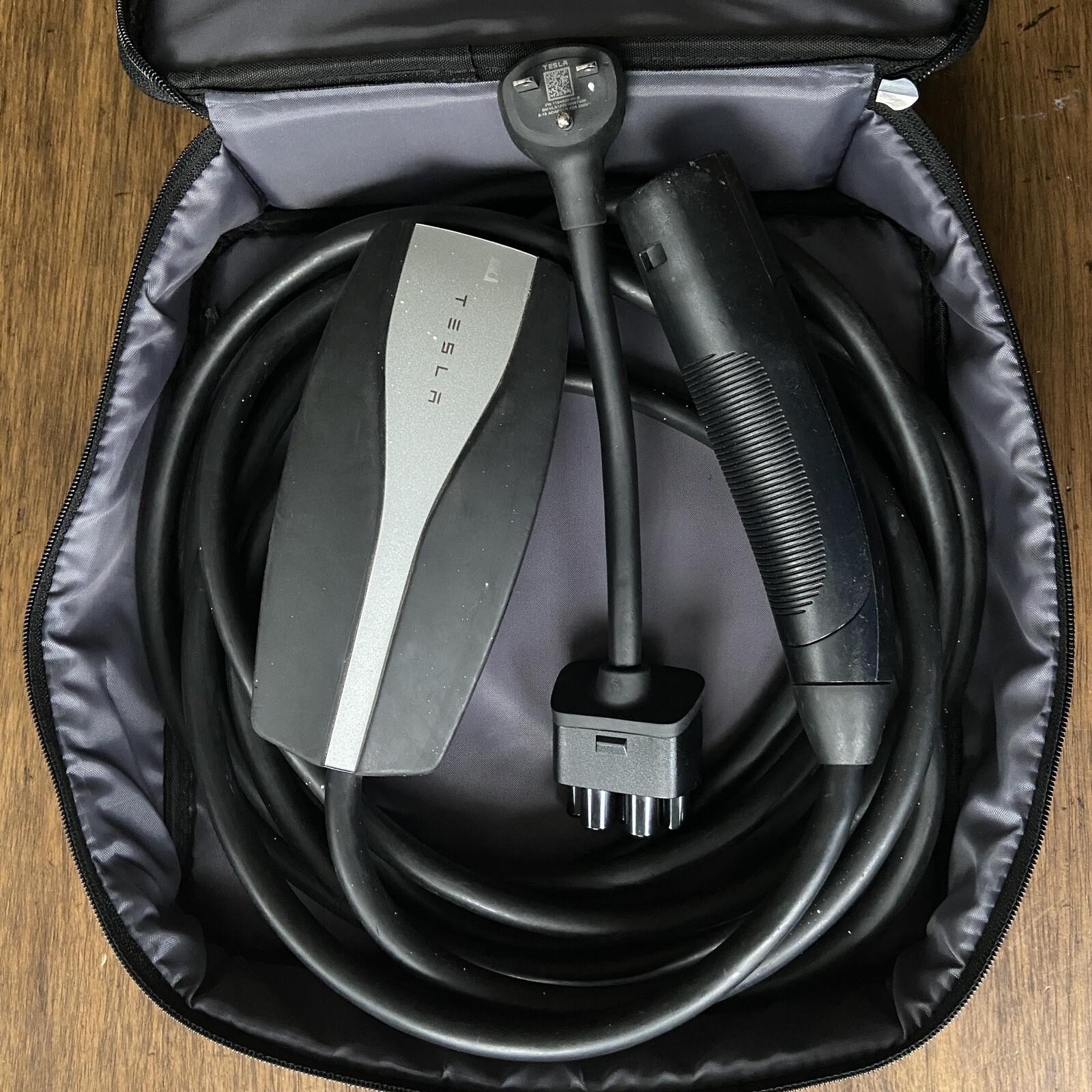 Tesla Mobile Charger w/ NEMA 6-15 240v adapter 12A Model Y 3 S X NACS Connector