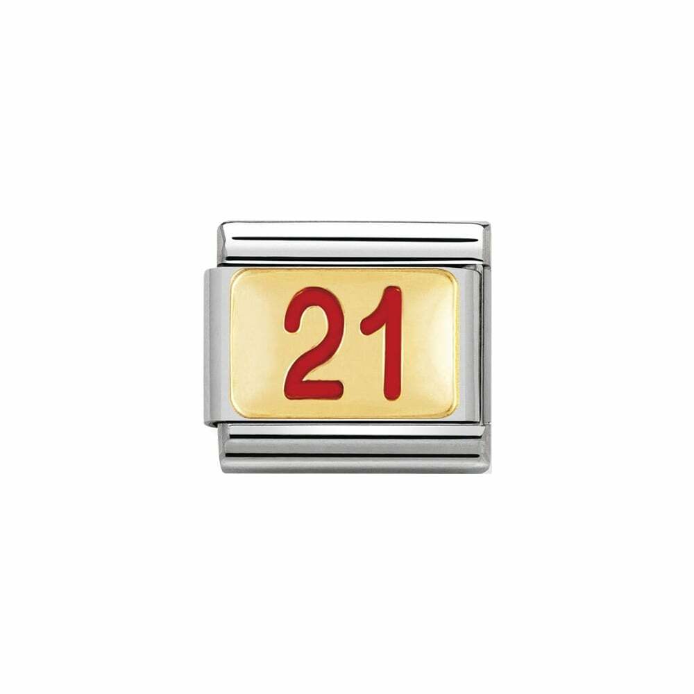 Genuine Nomination Age Milestone 40th Birthday Charm 18kt Gold