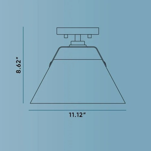 Avec 2335000131M Avery Collection 11.1" Modern Craftsman Matte Black Semi Flush - 第 3/5 張圖片