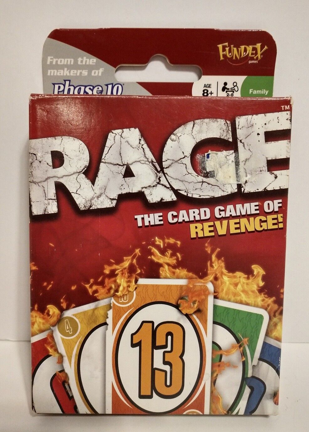 NEW ~ Fundex RAGE Card Game ~ From the Makers of Phase 10 ~ 2010 Sealed Cards