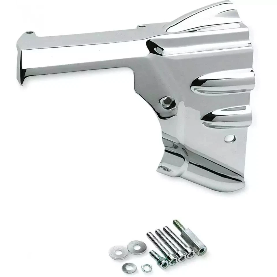 Kuryakyn 8201 Chrome Oil Line Cover Transmission Shroud 2002-2006 Harley Touring - Image 2 of 4