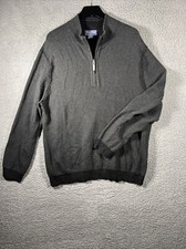 Tommy Bahama sweater Adult extra large 1/4 Zip pullover Long sleeve dark gray