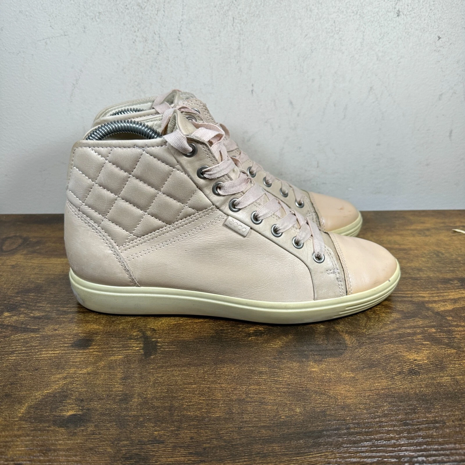 Scarpe sneakers Ecco Soft 7 Mid nere bianche donna taglia 7